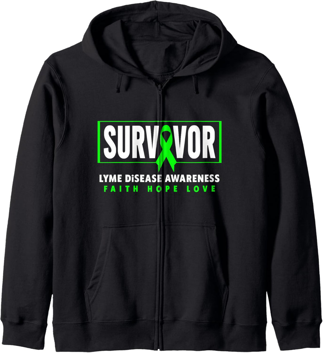 Lyme-Borreliose Survivor – Green Ribbon Lyme-Krankheit Bewusstsein Kapuzenjacke