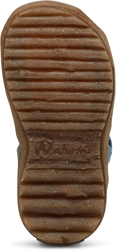 Naturino SEE-Halboffener Lederschuh-Taupe 20 EU Azurblau, 20 EU Azurblau