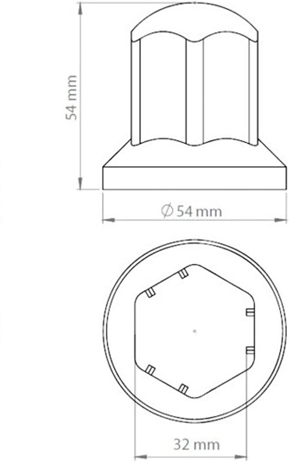 80 STK x 32 mm Radmutterkappen ABS Kunststoff Lange Kappen LKW Truck Anhänger Bus Wohnwagen Radmutte