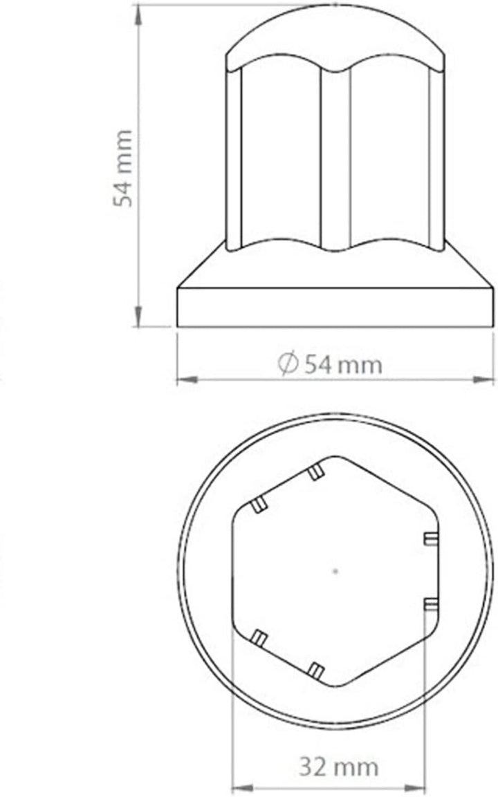 80 STK x 32 mm Radmutterkappen ABS Kunststoff Lange Kappen LKW Truck Anhänger Bus Wohnwagen Radmutte
