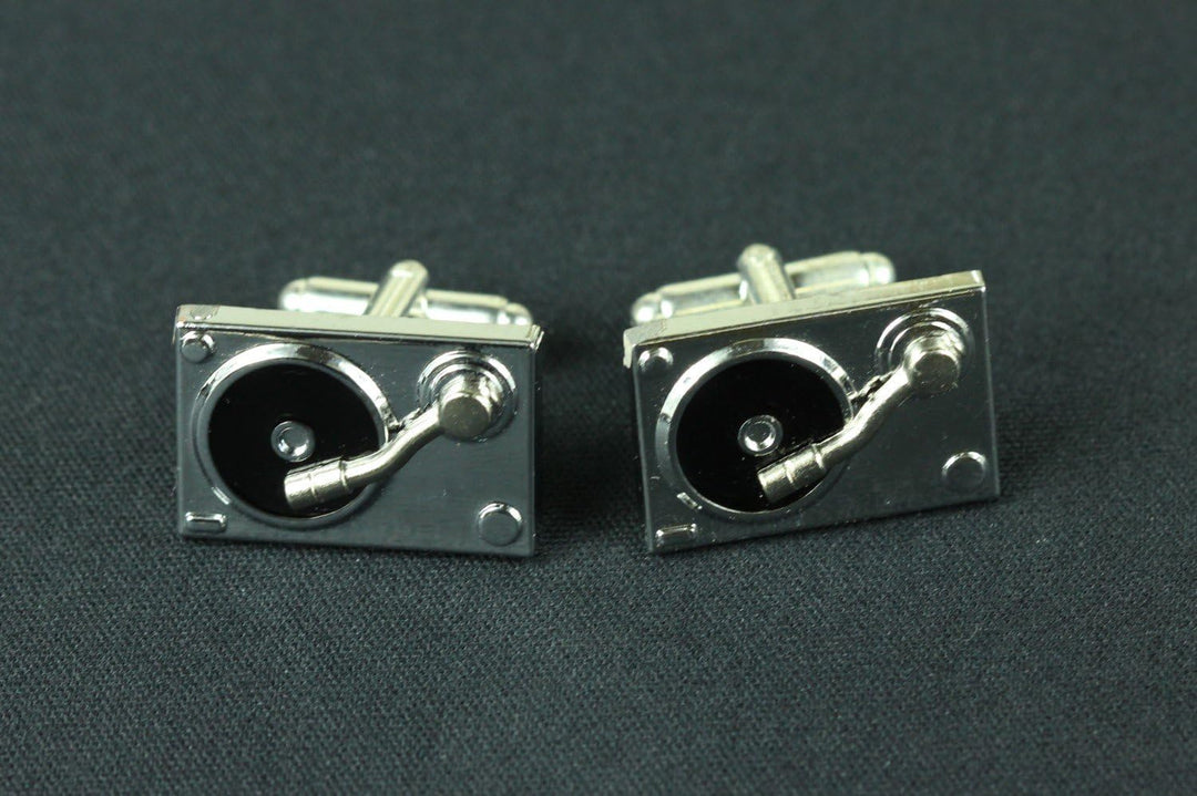 Miniblings Plattenspieler DJ Platte Musik Manschettenknöpfe - Handmade I Manschettenknopf Cufflinks