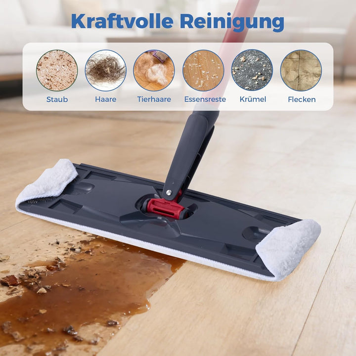 6 Stück für Vileda H2PrO Bodenwischer Ersatzbezug, Mikrofaser Bezug Kompatibel mit Vileda H2Pro &amp; O-