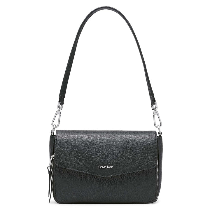 Calvin Klein Ava Novelty Demi Schultertasche Einheitsgrösse Schwarz/Silber Strukturiert, Einheitsgrö