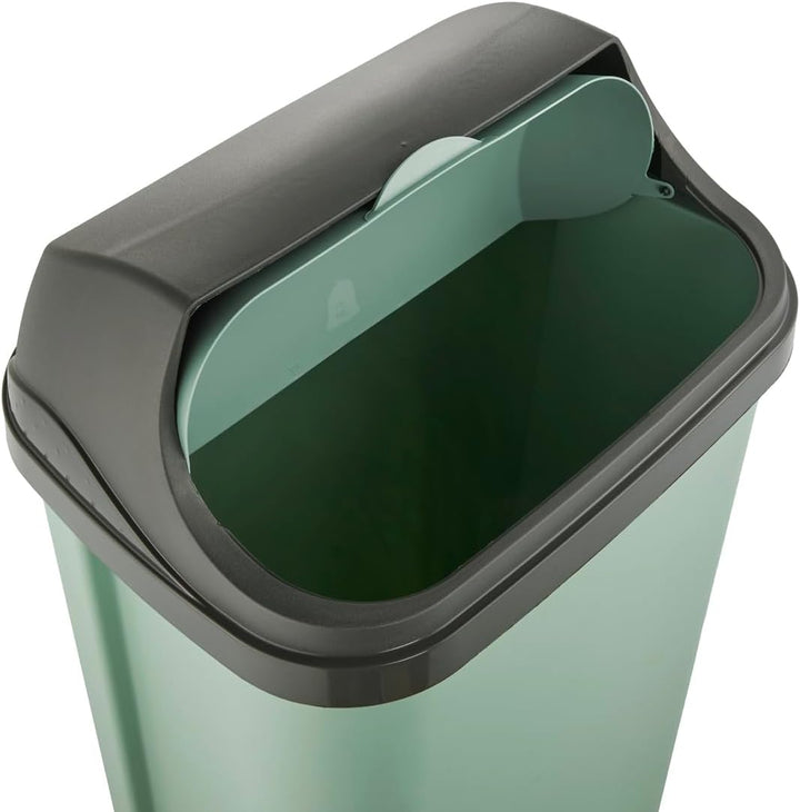 keeeper Abfallbehälter mit Rolldeckel, 50 l, 39 x 29,5 x 67,5 cm, Rasmus, Grün (Nordic Green) Nordic