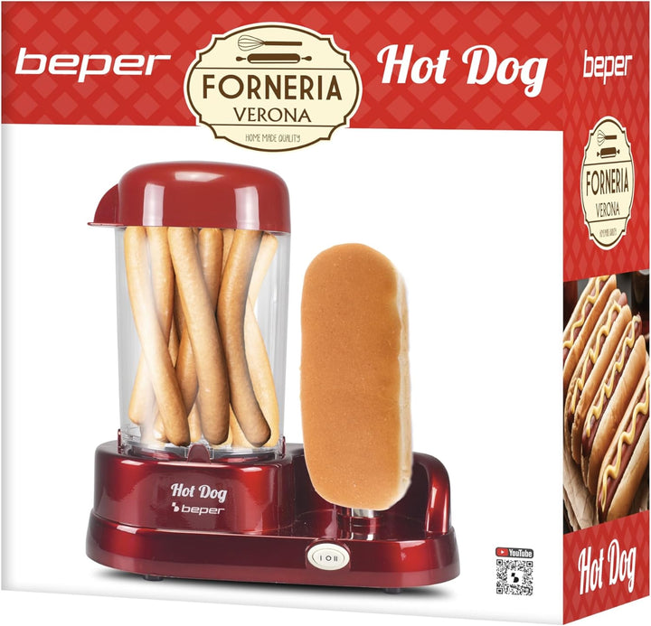 BEPER P101CUD501 Hot Dog Maker Dampf - Hot Dog, Garen im Dampf