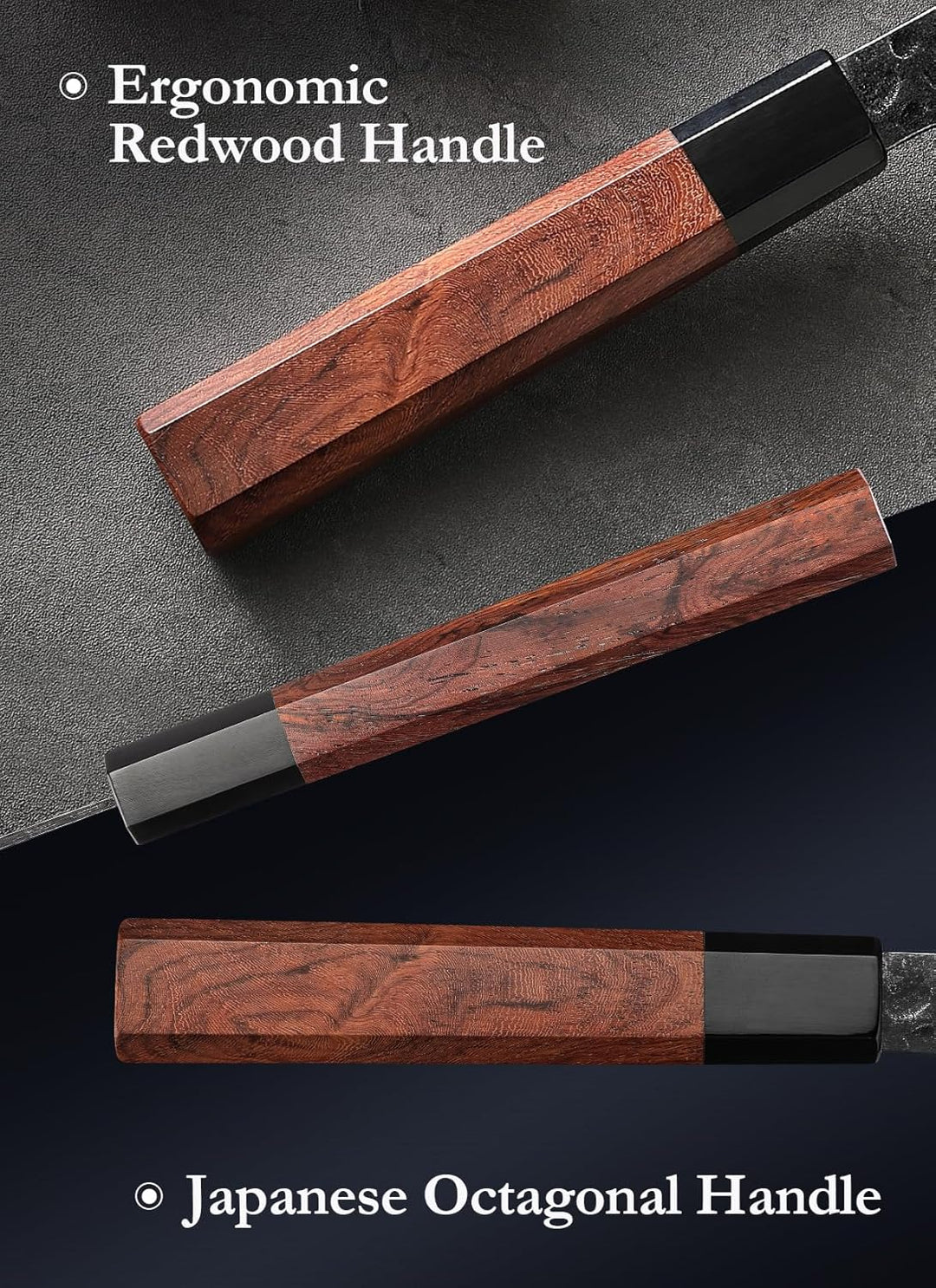 HEZHEN Kiritsuke Messer, Scharfes Kochmesser im Japanischen Stil Küchenmesser Profi, Handgeschmiedet