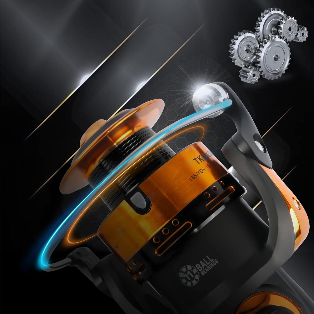 BNTTEAM 11BB Vorderes und hinteres Bremssystem Einwegkupplungsgrösse 1000-7000 Vollmetallspule Spinn