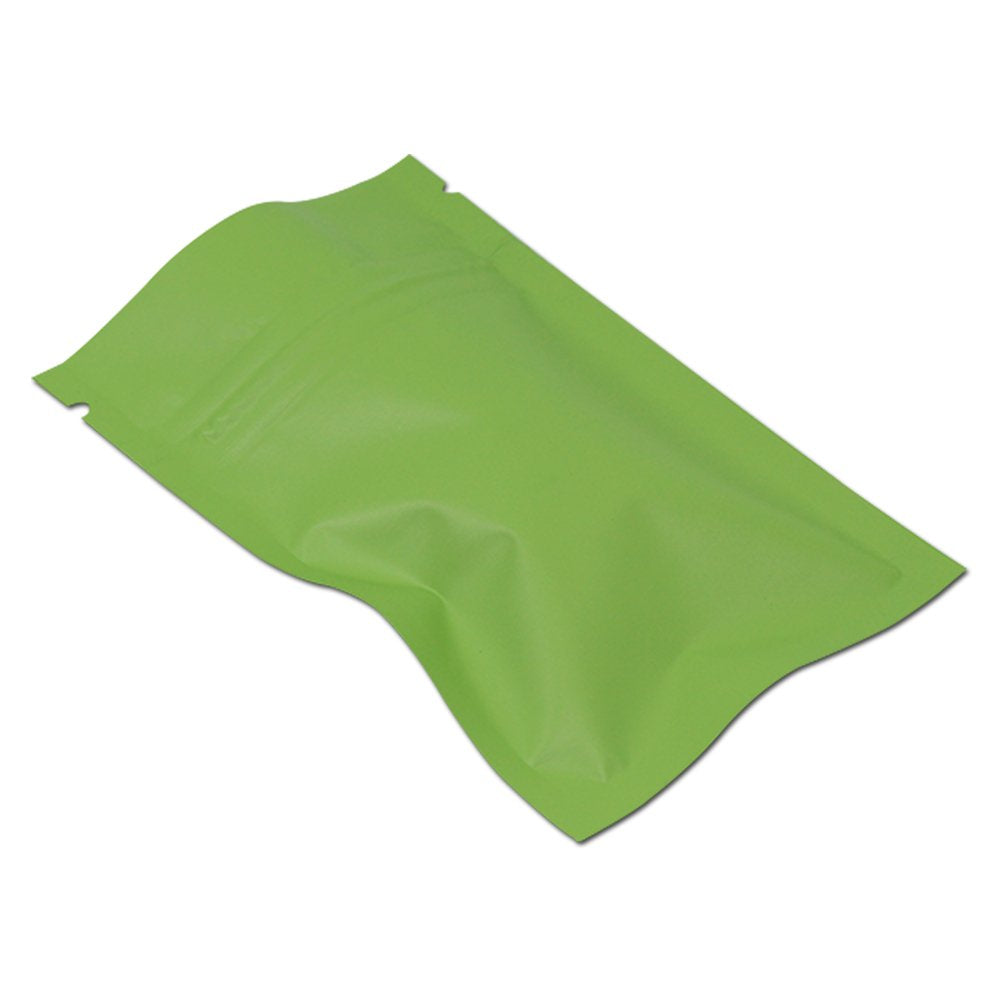 WACCOMT Pack 100 Stücke Matte Aluminiumfolie Verpackung Tasche Reissverschluss Selbstdicht Flachbeut
