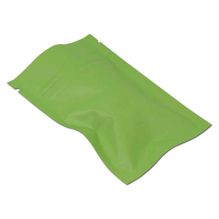 WACCOMT Pack 100 Stücke Matte Aluminiumfolie Verpackung Tasche Reissverschluss Selbstdicht Flachbeut