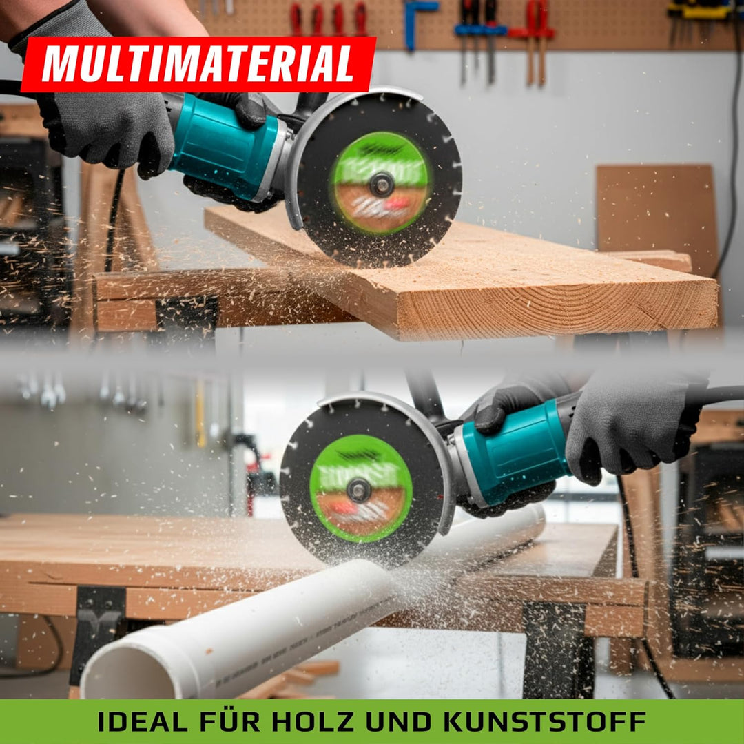 Hartmetall Flexscheibe für Holz GRAFF Termit 230mm - Winkelschleifer Multi Wheel Trennscheibe (wood