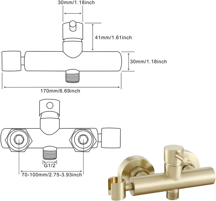 Ownace Bidet-Mischer, Brause-Set, WC-Dusche, muslimische heisse und kalte Bidet-Armatur mit Shattaf-