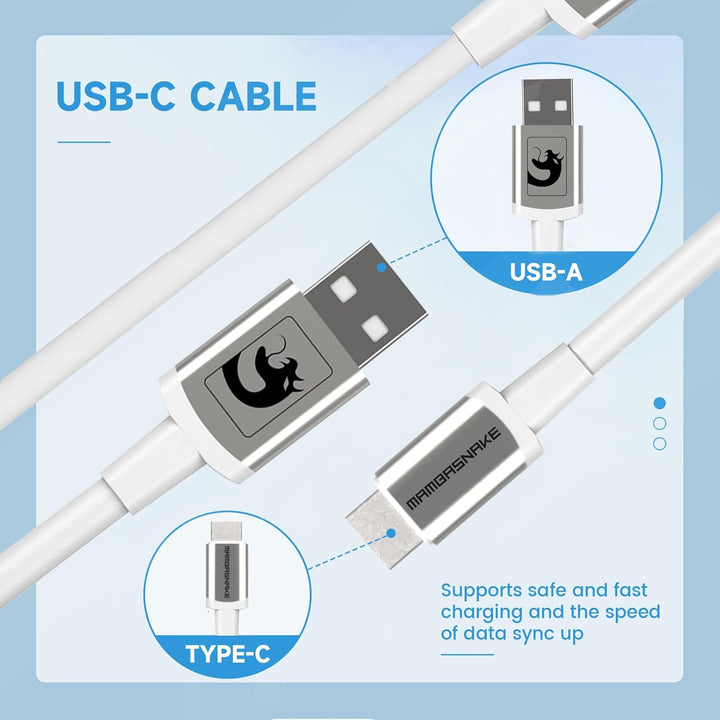 MAMBASNAKE C01 Spiral Tastaturkabel, Pro Custom Coiled USB C Kabel für Mechanische Tastatur, Typ C a