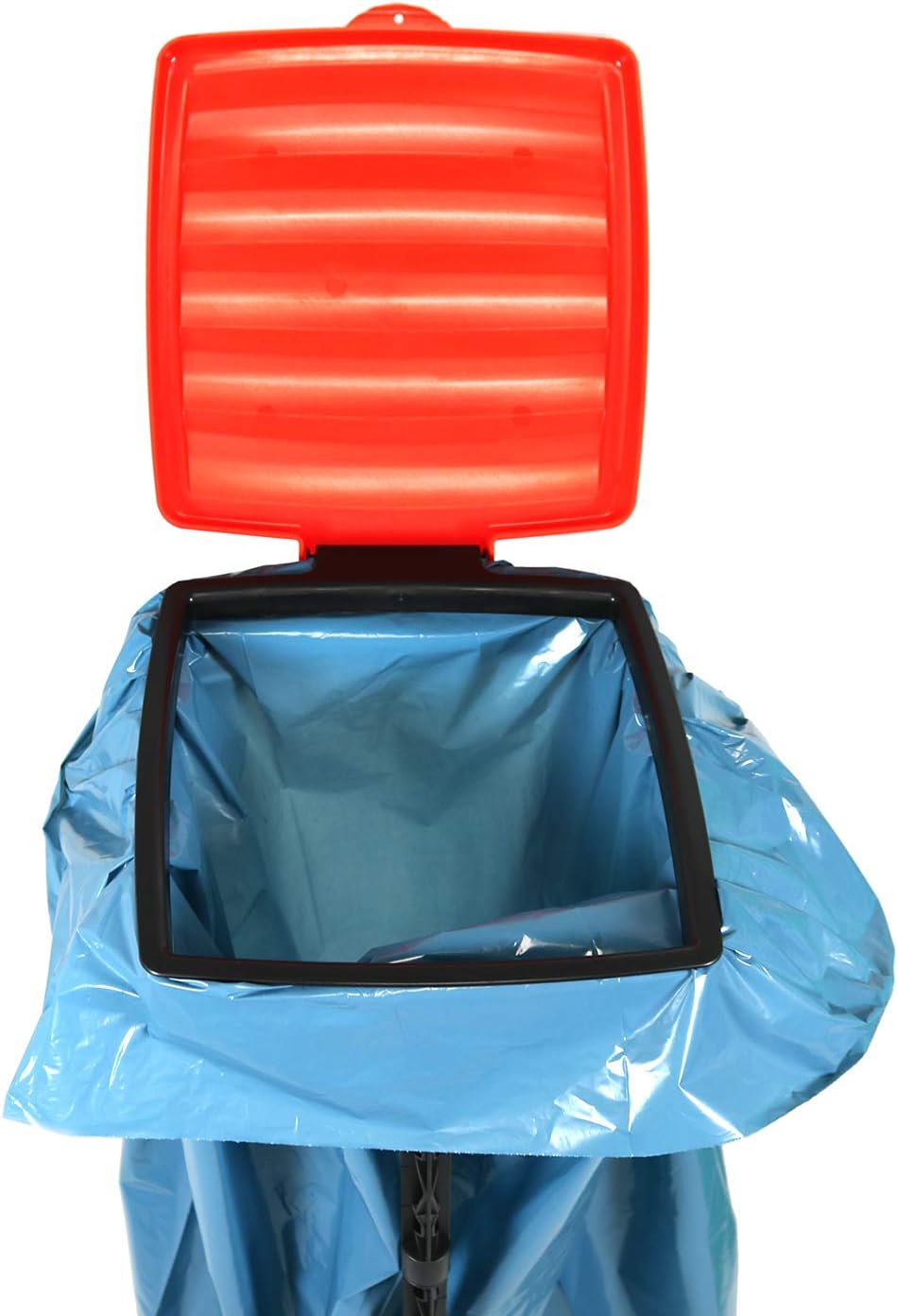 com-four® Müllsackständer mit Deckel - in 3 möglichen Höhen aufbaubar - optimal für Heim, Garten, We