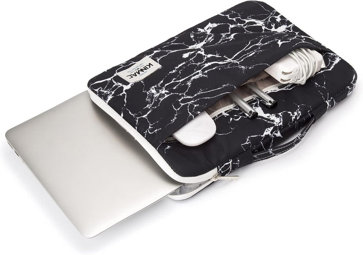Kinmac Schwarzer Marmor-Schutz, 360 ° wasserdicht, 30.5 cm,33.8 cm (12 Zoll) Laptop-Tasche mit Griff