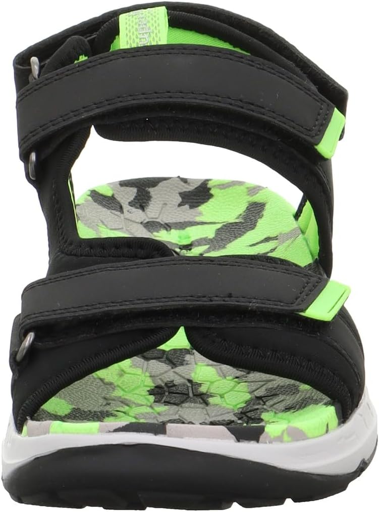Superfit Jungen Criss CrossSandale 30 EU Schwarz Hellgrün 0000, 30 EU Schwarz Hellgrün 0000