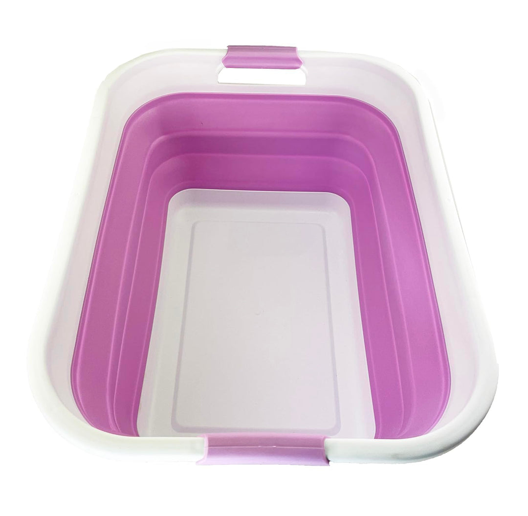 SAMMART 41L Collapsible Plastic Laundry Basket - Foldable Pop Up Storage Container/Organizer - Porta