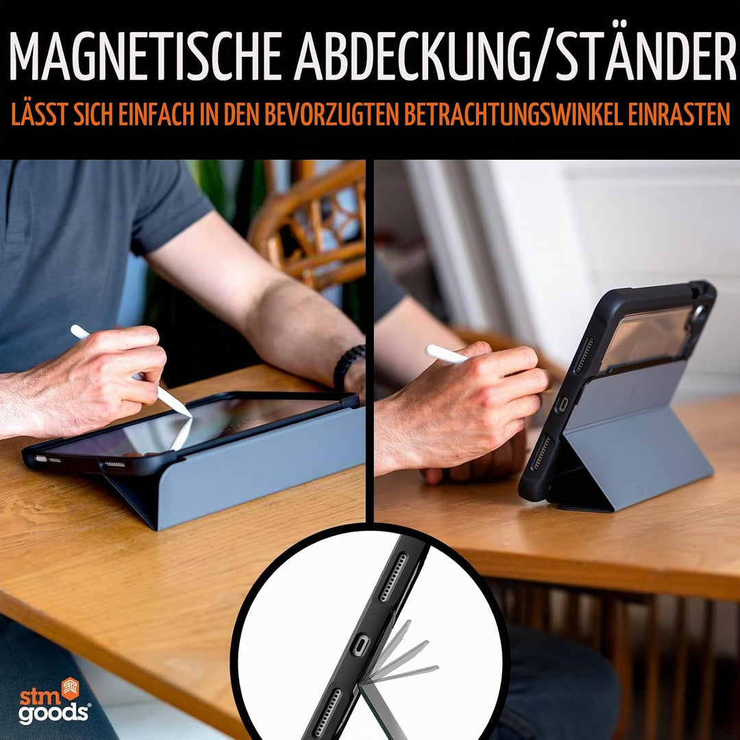 STM Goods Dux Ultra Case kompatibel mit Apple iPad 11" (A16, 11. Gen, 2025) - schwarz/transparent (M