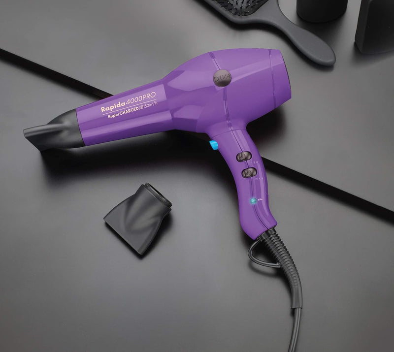 Diva Pro Styling Rapida 4000 Pro - Haartrockner - 2200 Watt - 4 Hitze- und 2 Geschwindigkeitsstufen