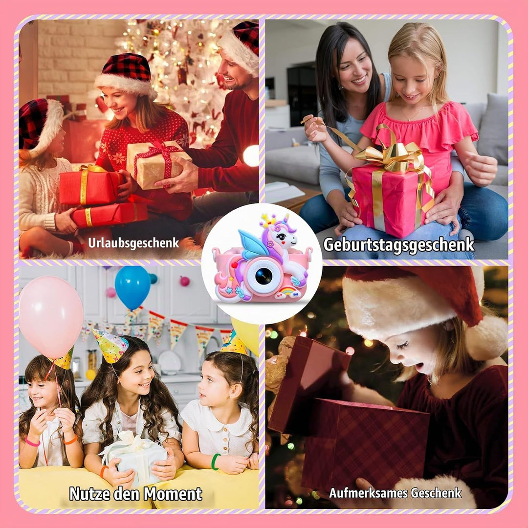 Kinderkamera, Digitalkamera Kinder 1080P 2,0"-Bildschirm Kinder Kamera mit 32GB Karte, Selfie Digita