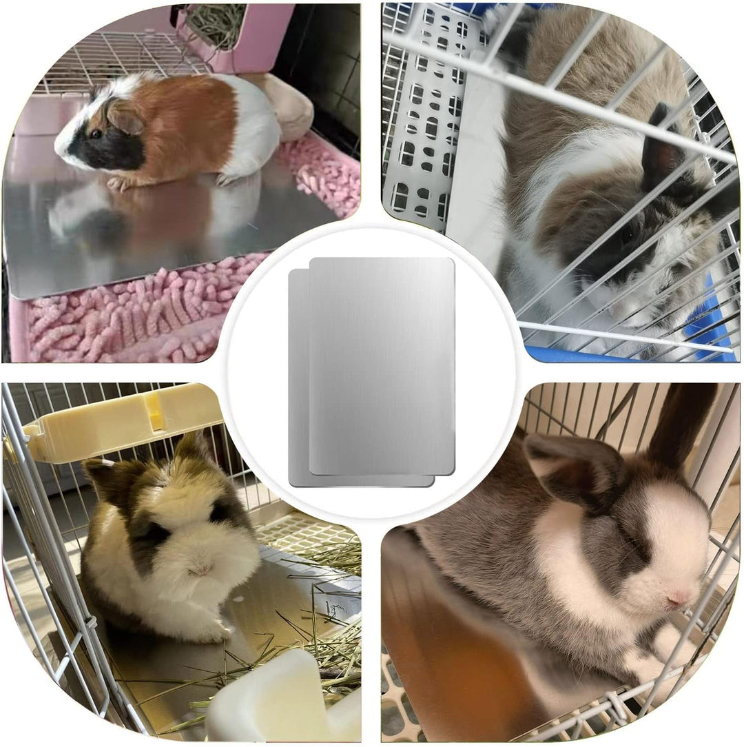 PeSandy Kaninchen-Kühlkissen, 2Stück Hamster-Kühlkissen für Kaninchen, Hasen, Hamster, Meerschweinch