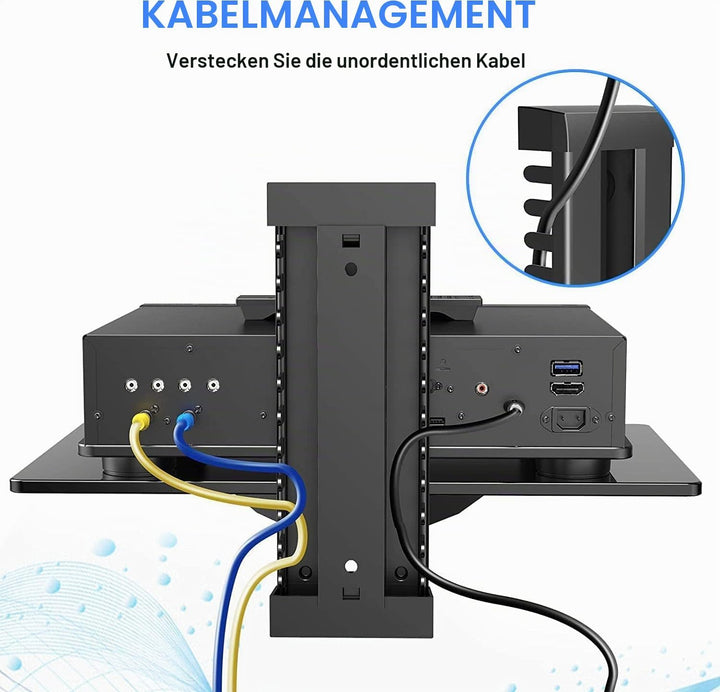 suptek Single Floating Regal Multimedia Wandregal TV Rack Wandhalterung Mit Verstärktem Gehärtetem G