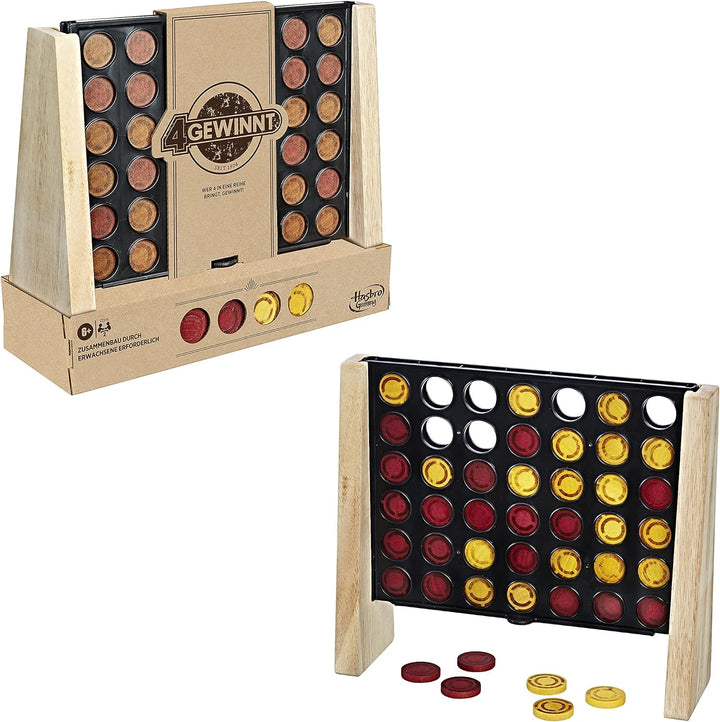 Hasbro Gaming 4 gewinnt Rustic Woods, Gelbe, Ab 6 Jahren geeignet Vier gewinnt Rustic Woods, Vier ge