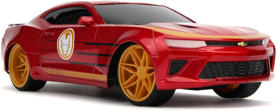 Jada Toys 253226000 Marvel RC, Iron Man 2016 Chevy, Chevrolet Camaro SS, Ferngesteuertes Auto, Turbo