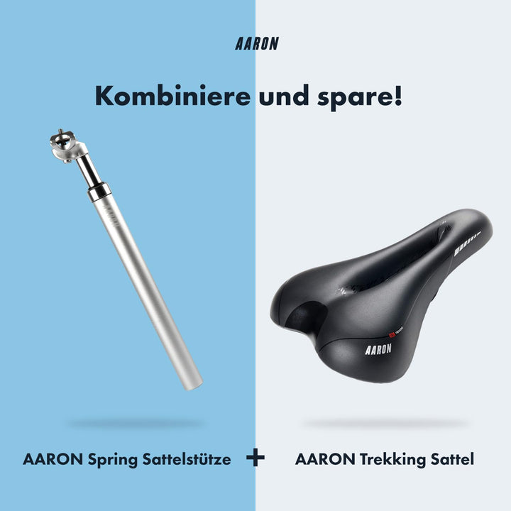 AARON Spring Federsattelstütze mit 27,2, 30,9 oder 31,6 mm Durchmesser - Gefederte Aluminium Sattels