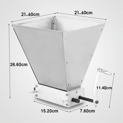 Manuelle Getreidemühle, 4L Handgetreidemühle Zerkleinerer für Getreide Futter, 2 Rollen Verstellbare
