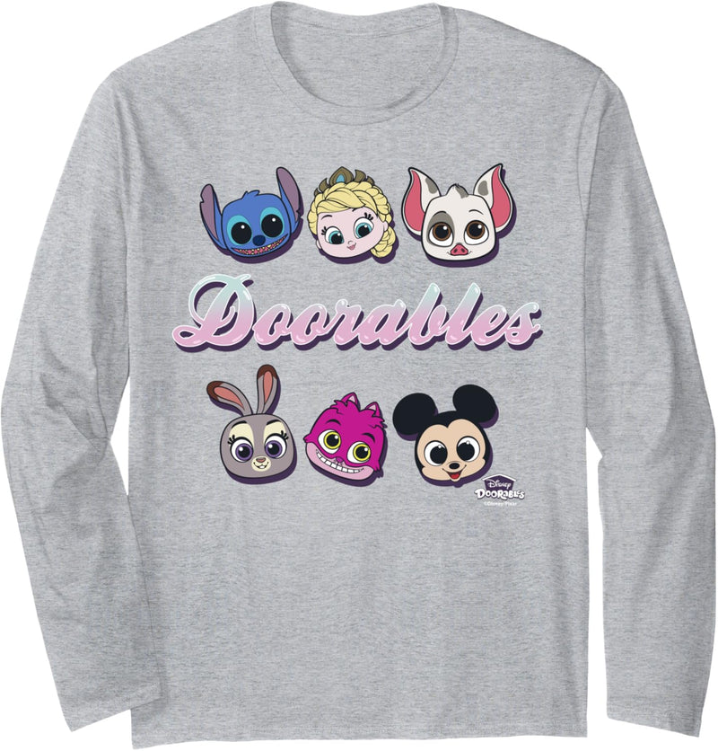 Disney Doorables Group Shot Face Portraits Langarmshirt