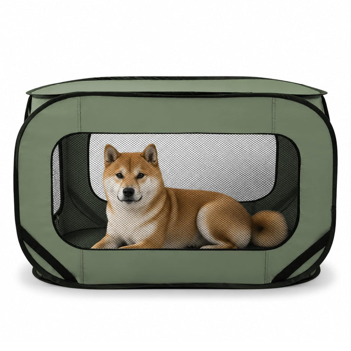 92 * 52 * 52 cm Hundetasche Netzstoff Faltbar Oxford-Gewebe Hundetransportbox Atmungsaktiv tragbar t