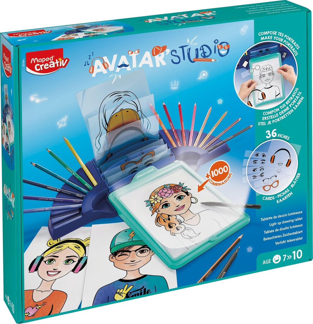 Maped CREATIV - Leuchttisch, Lichtmaschine, Zeichenmaschine AVATAR STUDIO - gestalte deine eigenen A