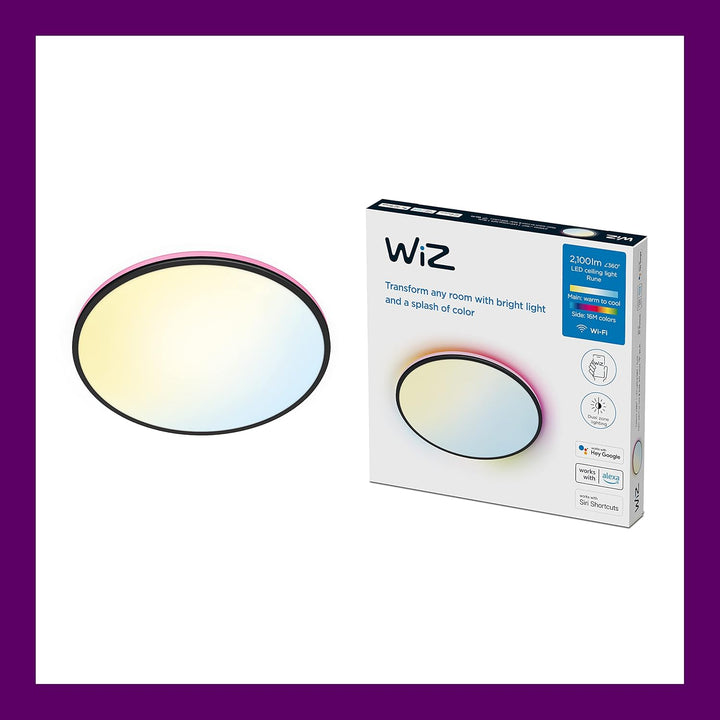 WiZ Rune Deckenleuchte Tunable White and Color, dimmbar, 16 Mio. Farben, smarte Steuerung per App/St