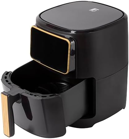BERGNER CHARCOAL - PFAS-Freie Heissluftfritteuse 1800W 6.9L - 8 Kochprogramme - Air Fryer mit Kerami