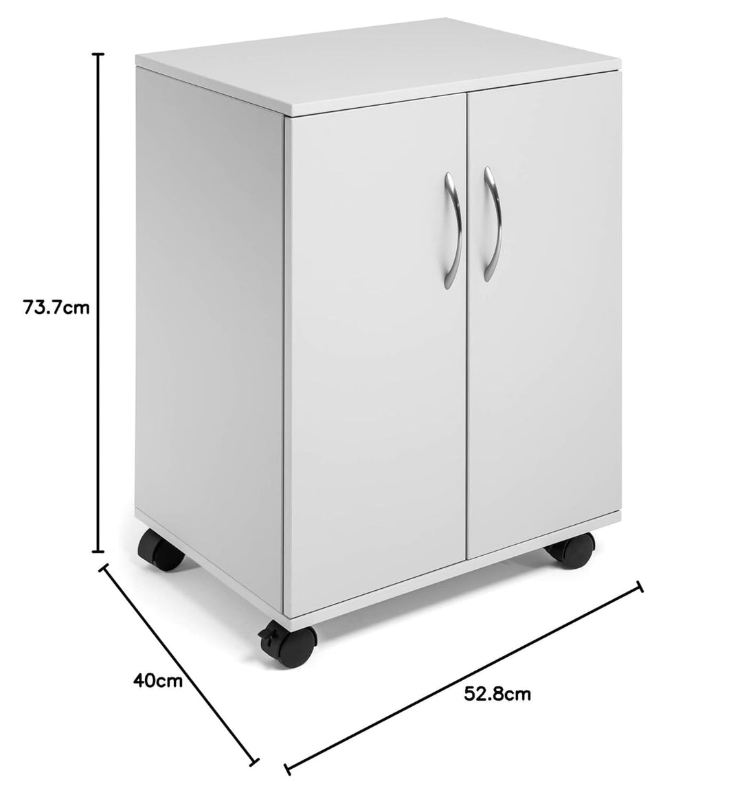 Durable Multifunktionswagen 74/53 geschlossen, grau, 311510 Geschlossen Grau, Geschlossen Grau