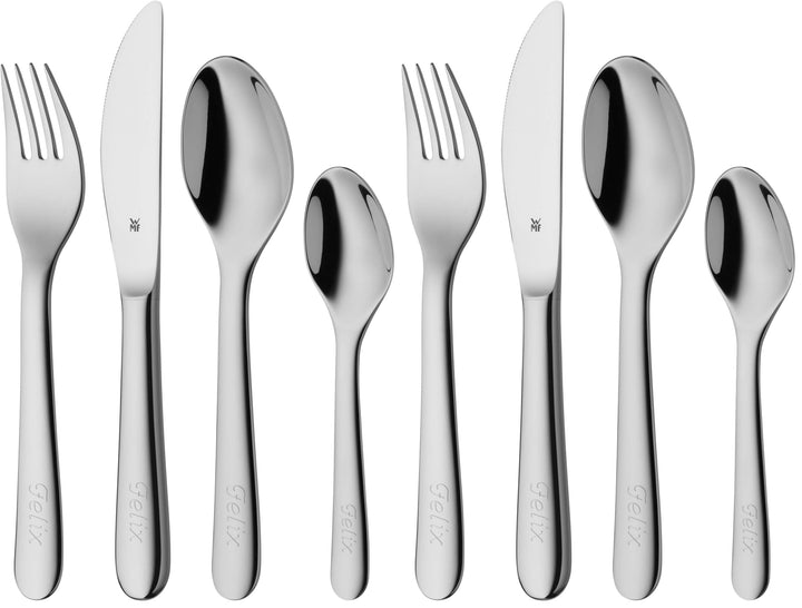 WMF Kinderbesteck Set Gravurbesteck, 4-teilig, Kinderbesteck Edelstahl, Besteck Kinder ab 3 Jahre, C