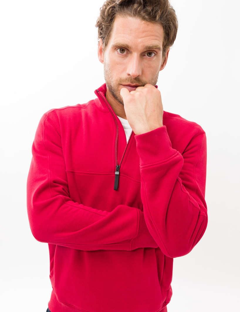 BRAX Herren Troyer Pullover Sweater Steve Sweaterstrick Navy Blue M Fire, M Fire