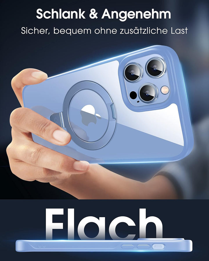 CASEKOO Magic Stand für iPhone 13 Pro Max Hülle für MagSafe [Militärschutz] [Unsichtbarer Ständer] S