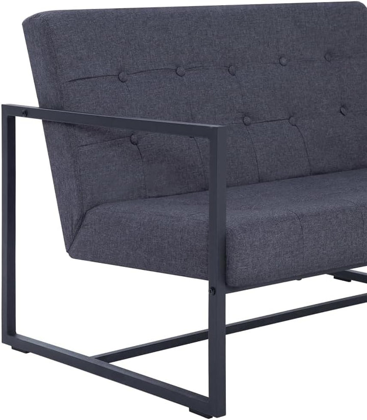 vidaXL Sofa mit Armlehnen Sessel Loungesofa Polstersofa Stoffsofa Couch Sofagarnitur Couchgarnitur S