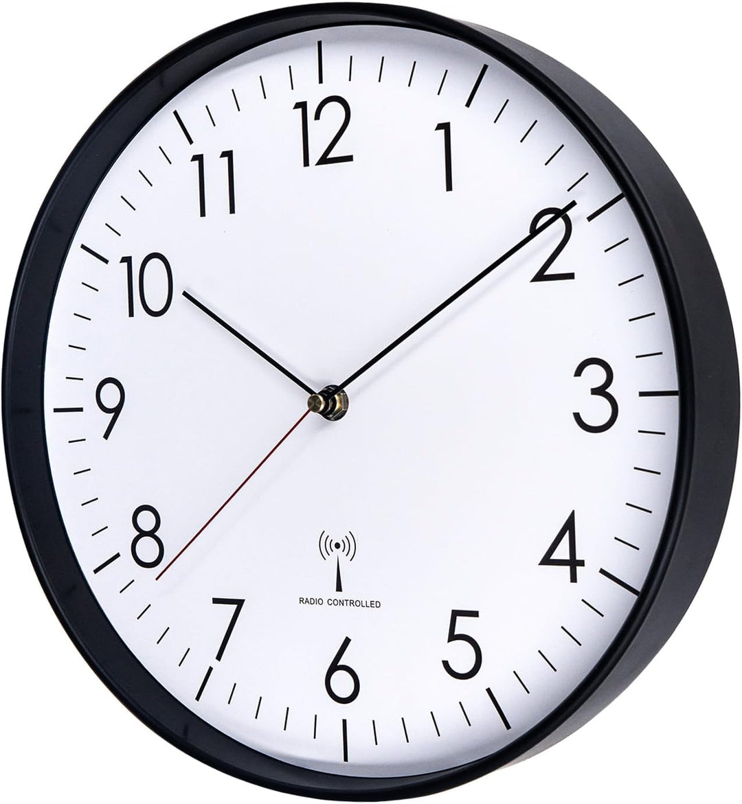 HZDHCLH Funk Wanduhr 30 cm Lautlose Wanduhr Ohne Tickgeräusche, Moderne Batteriebetriebene Uhr für Z
