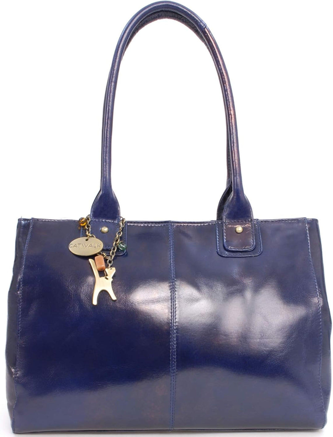 Catwalk Collection Handbags - Leder - Grosse Schultertragetasche/Umhängetasche/Shopper/Tote - KENSIN