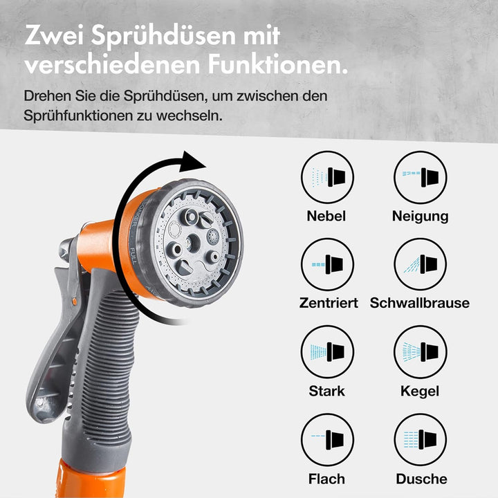 VonHaus 30m Gartenschlauch Schlauchtrommel/Schlauchaufroller/Schlauchbox, 3/4 zoll oder 1/2 zoll hah