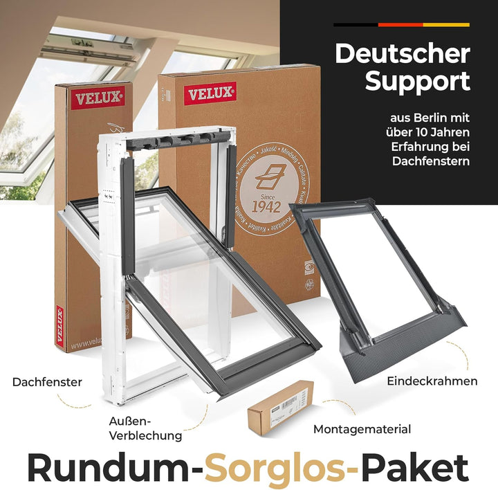 VELUX Austauschfenster: Austausch-Paket Kunststoff für alte Velux Dachfenster (GGL, GGU, GPL, etc.)