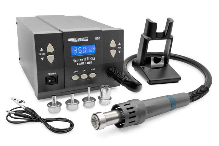 QUICK QU861DW+ Profi Heissluft Lötstation Set digital regelbar - 1000 Watt/ Temperaturbereich 100 -