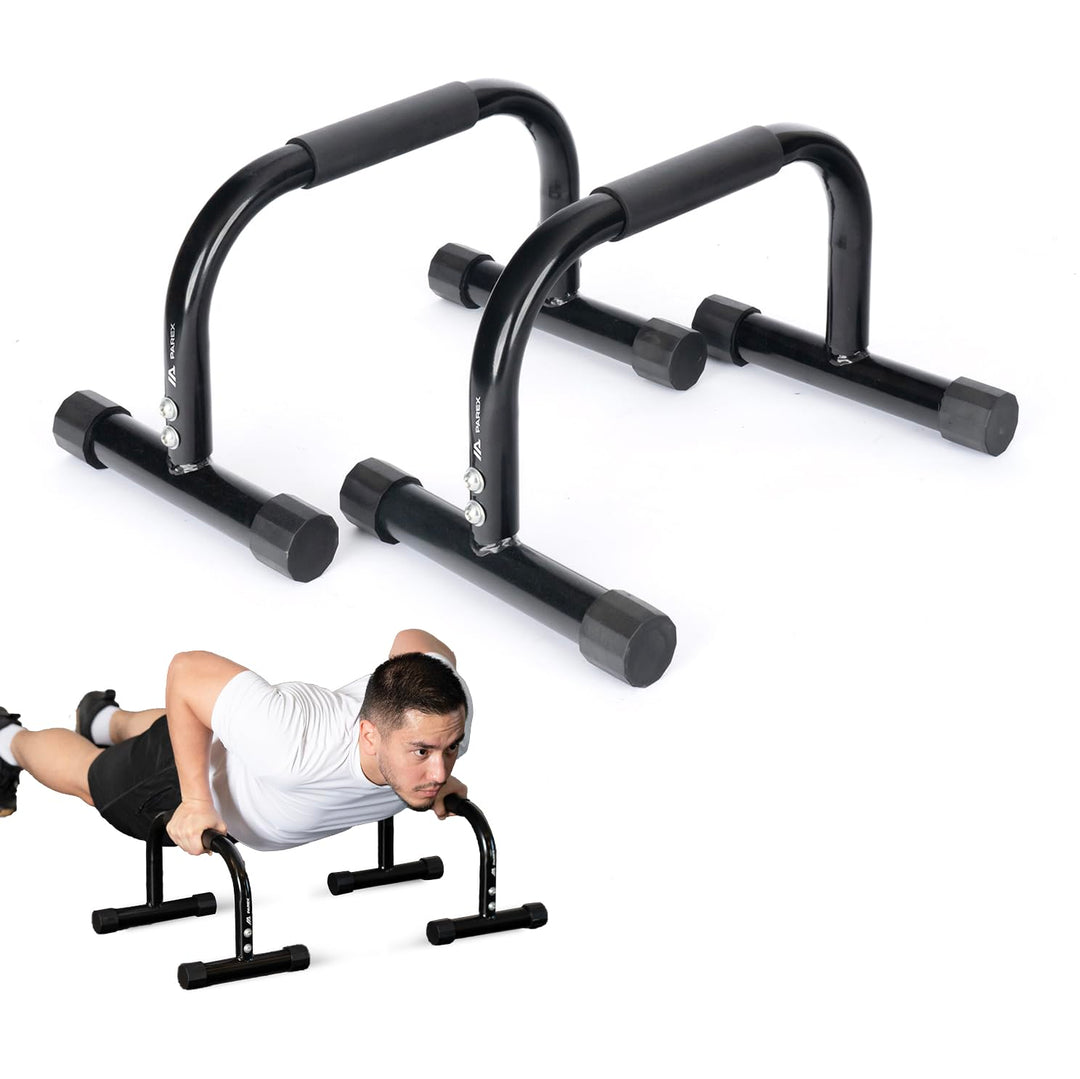 Parex Parallettes aus Stahl, gelenkschonende & rutschfeste Liegestützgriffe, Calisthenics Equipment