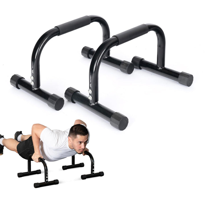 Parex Parallettes aus Stahl, gelenkschonende & rutschfeste Liegestützgriffe, Calisthenics Equipment