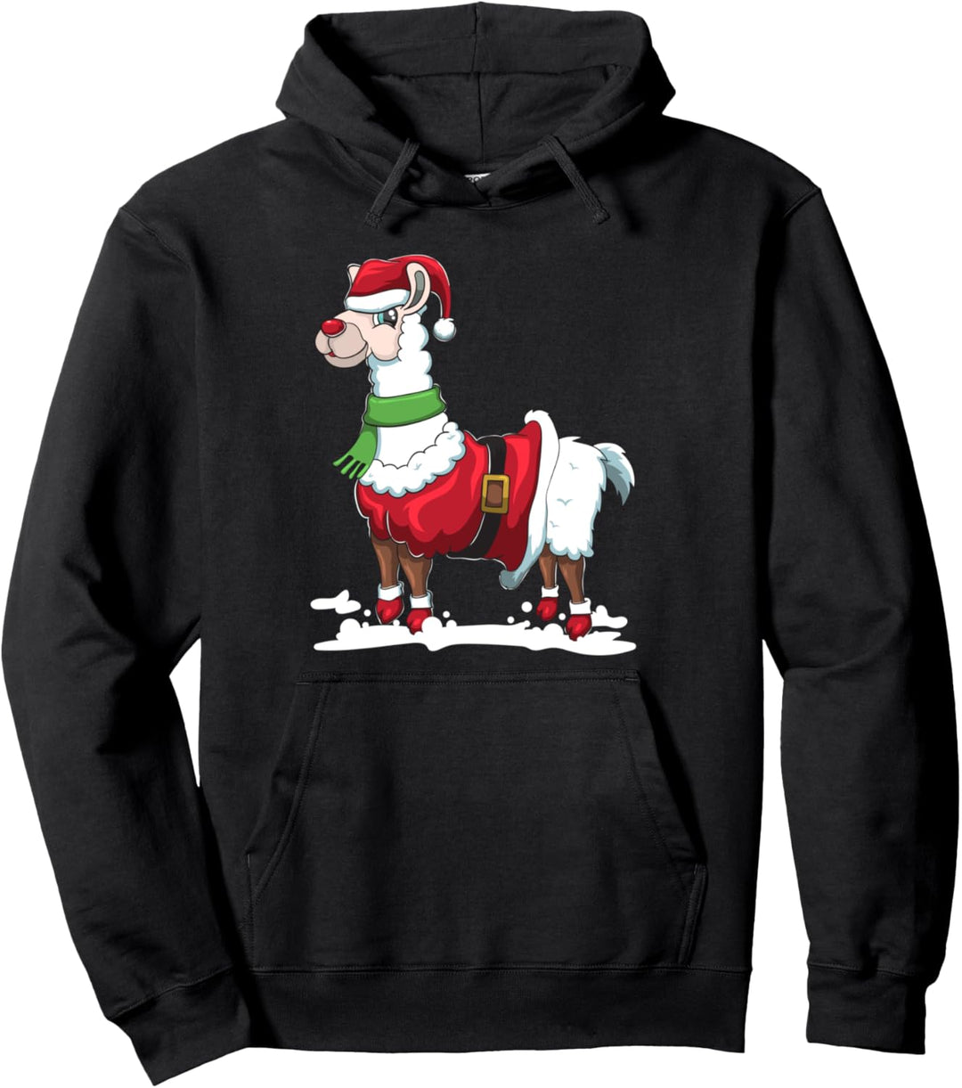 Weihnachtsmann Kostüm Alpaka Tier Geschenk Lama Pullover Hoodie