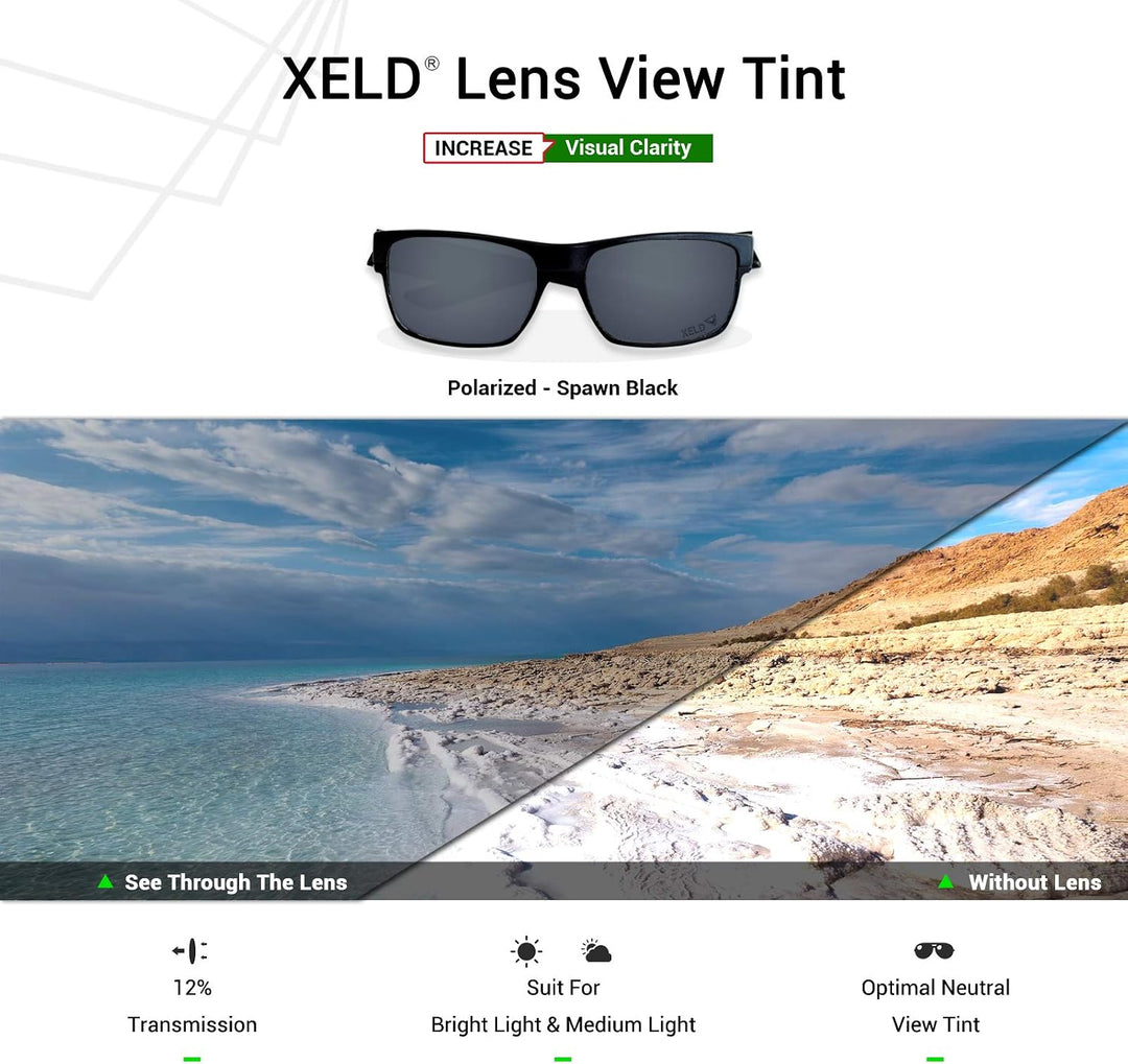 Mryok Ersatzgläser für Oakley Fives Squared - Options Xeld Polarisiert - Spawn Black, Xeld Polarisie