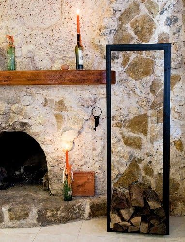 DanDiBo Kaminholzregal XXL Schwarz Kaminholzständer 150 cm Holzkorb Kaminholzhalter Holzregal