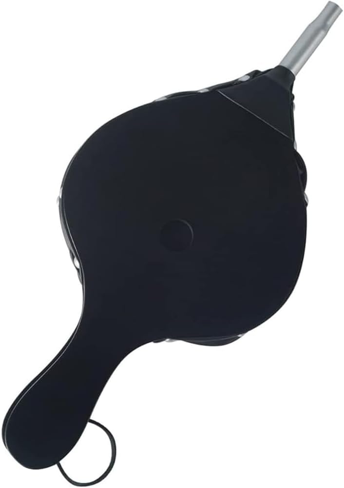 Blasebalg, Goldfarbene Ziernägel, Aufhängeschlaufe, Kunststoffbalg - Schwarz